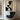 Modern Abstract Hand-Painted Oil Artwork in Beige and Black