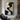 Modern Abstract Hand-Painted Oil Artwork in Beige and Black
