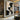 Modern Abstract Hand-Painted Oil Artwork in Beige and Black