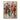Abstract Black Female Silhouettes Walking in Pink and Red Urban Backdrop on Canvas