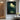 Moody Ocean Night Sky Oil Painting with Green Cloud and Calm Water