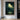 Moody Ocean Night Sky Oil Painting with Green Cloud and Calm Water
