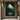Moody Ocean Night Sky Oil Painting with Green Cloud and Calm Water