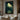 Moody Ocean Night Sky Oil Painting with Green Cloud and Calm Water