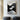 Abstract oil painting with wave-like flowing white lines over black background