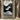 Abstract oil painting with wave-like flowing white lines over black background