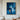 contemporary abstract oil painting with blue and gold block texture, modern minimalist wall art for home or office