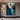 Original Oil Portrait Painting of a Woman in Blue Dress with Dreamy Texture