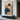Hand-painted figurative oil painting of a relaxed woman in earth tone interior