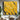 original square abstract oil painting in Pollock style with yellow, white, and black splatters