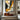 abstract oil painting with golden flowing path and black grey contrast, vertical canvas art with sculptural minimalist style for modern interior wall decor
