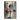 Hand-painted romantic cityscape of woman in pink dress with hat on urban street