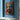 Abstract oil painting of Buddha face in gold and blue tones, cracked texture canvas wall art with spiritual and meditative feel