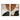 Set of 2 Abstract Brown and Black Minimalist Line Art Paintings