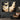 Set of 2 Abstract Gold and Black Fluid Texture Paintings with Flame Shapes