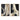 Set of 2 Abstract Oil Paintings in Navy Beige and Cream