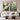 Set of 2 Impressionist Floral Oil Paintings with White Flowers and Green Foliage