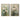 Set of 2 Impressionist Floral Oil Paintings with White Wildflowers and Green Background
