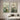 Set of 2 Impressionist Floral Oil Paintings with White Wildflowers and Green Background
