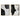 Set of 2 Minimalist Abstract Paintings in Black and White with Curved Forms