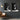 Set of 2 Black and White Minimalist Abstract Sculpture Paintings on Dark Background