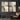 Set of 2 Neutral Abstract Oil Paintings in Beige Gold and Black