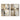 Set of 2 Neutral Abstract Oil Paintings in Beige Gold and Black
