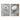 Set of 2 White and Gold Floral Textured Canvas Paintings on Grey Background