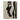 "Silent Profile" modern oil painting of a woman's side profile silhouette in black, against a textured white and grey abstract background with minimalist lines.
