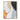 Minimalist abstract painting with beige, black, and soft blue textures on canvas