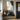 Minimalist abstract painting with beige, black, and soft blue textures on canvas