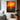 Original sunset oil painting in golden and red tones on vertical canvas wall art