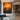 Original sunset oil painting in golden and red tones on vertical canvas wall art