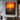 Original sunset oil painting in golden and red tones on vertical canvas wall art