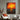 Original sunset oil painting in golden and red tones on vertical canvas wall art