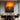 Original sunset oil painting in golden and red tones on vertical canvas wall art