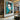 Textured Asian Female Portrait Oil Painting in Teal and Gold