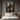 Abstract oil panting of four brown grid-lined garment silhouettes arranged in 2x2 grids against black background.