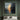 Tower In Dusk Silence abstract landscape oil painting with dark gold reflection