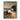 expressionist seascape oil painting with rocky cliffs and golden beach at dusk