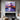 Twilight Reflection abstract oil painting with purple and orange sunset over water