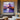 Twilight Reflection abstract oil painting with purple and orange sunset over water
