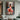 Vertical modern oil painting of woman in pink walking in city at dusk