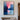 "Vertical Radiance" abstract painting featuring a vibrant interplay of pink and blue hues with a central luminous effect and dynamic, textured brushwork.
