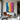 Vibrant Multicolor Textured Oil Painting with Walking Figures and Umbrellas