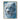 Abstract Textured Oil Painting of White Tiger with Flowing Fur in Blue and White