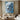 Abstract Textured Oil Painting of White Tiger with Flowing Fur in Blue and White
