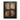 Original abstract oil painting "Woven Time Panels" featuring four textured squares with grid lines, evoking an aged parchment look against a dark background.
